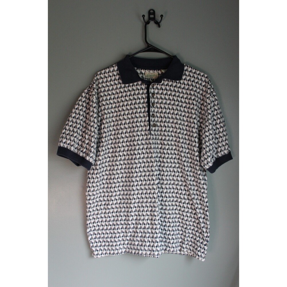 Vintage St. Johns Bay Mens Polo Shirt Navy Blue Size Medium